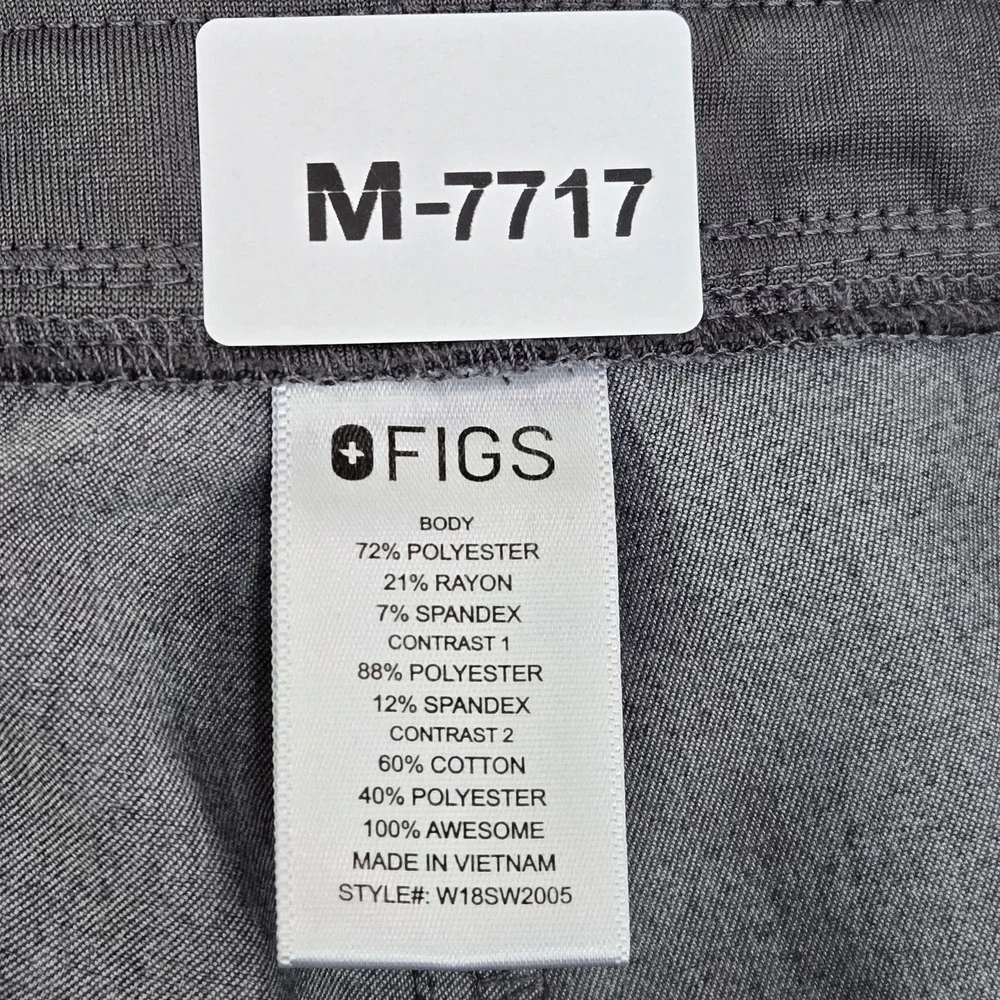 FIGS Women Scrub Pants XXL Gray  Zamora Jogger Drawstring 28